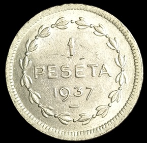 Spain, Basque Country. 1937. 1 Peseta Euzkadi. 3.92g. Nickel. Xf. C671. RI.13