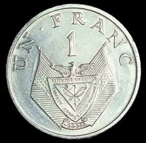 Rwanda. 1969. 1 Franc. 1.10g. Aluminium. XF. C675. RI.14