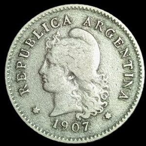Argentina. 1907. 10 Centavos. 2.97g. Copper-Nickel. F. C676. RI.5