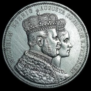 Prussia. 1861. 1 Thaler - William I Coronation. 18.43g. Silver .900. AU. C703. RI.15