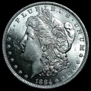 USA. 1884. 1 Dollar "Morgan Dollar". 26.75g. Silver .900. Unc. C704. RI.3