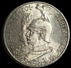 Germany. Prussia. 1901. 2 Marks - William II Kingdom of Prussia. 11.13g. Silver .900. XF. C724. RI.10