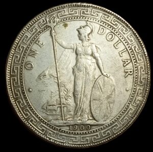 United Kingdom. 1900. 1 Dollar British Trade Dollar. 27.01g. Silver .900. XF. C731. RI.11