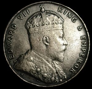British Malaysia. Straits Settlement. 1907. 1 Dollar - Edward VII. 20.10g. Silver .900. VF. C736. RI.21