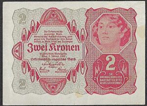 Austria. 1922. 2 Kronen. XF. P74, B54. RI.15