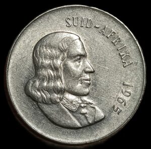 South Africa. 1965. 20 Cents Afrikaans Legend - SUID-AFRIKA. Nickel. 6.08g. Au. C787. RI.6