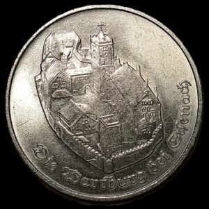 East Germany. 1982. 5 Mark Wartburg Castle. Nickel-Brass. 9.65g. Unc. C753. RI.29