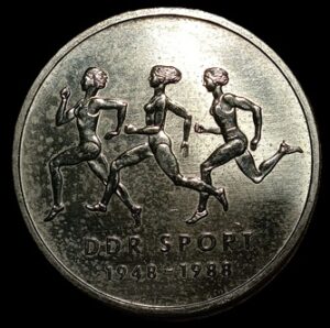 East Germany. 1988. 10 Mark East German Sports. Copper-Nickel. 11.99g. Unc. C755. RI.17