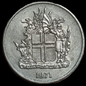 Iceland. 1971. 10 Krónur. 6.51g. Au. C791. RI.5