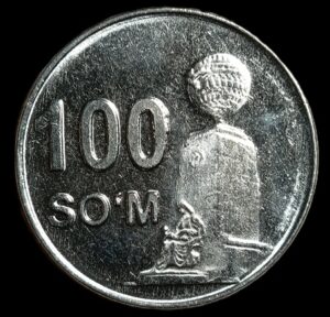 Uzbekistan. 2018. 100 Soʻm. 2.42g. Nickel plated Steel. Au. C792. RI.8