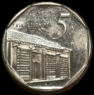 Cuba. 1996. 5 Centavos CUC. Nickel plated steel. 2.66g. Au. C789. RI.3