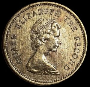 Hong Kong. 1980. 50 Cents - Elizabeth II 2nd portrait. 4.95g. Nickel Brass. Au. C806. RI.3