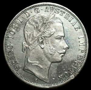 Austria. 1859. 1 Florin - Francis Joseph I. 12.40g. Silver .900. Unc. C809. RI.11