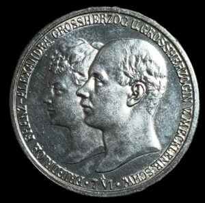 Germany. Mecklenburg-Schwerin. 1904. 2 Marks - Frederick Francis IV Wedding. 11.09g. Silver .900. UNC. C796. RI.50