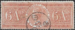 British India — Government of India — 6 Annas