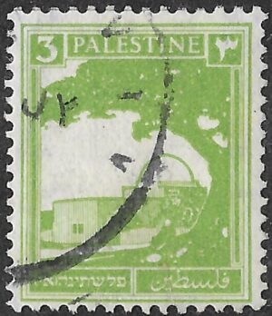 Palestine. 1927. Rachel's Tomb. 3m. Yellow Green. SG 91. Cancelled. S54