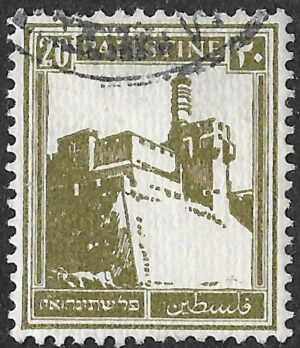 Palestine. 1927. Rachel's Tomb. 20m. Dull Olive Green. SG 99. Cancelled. S64