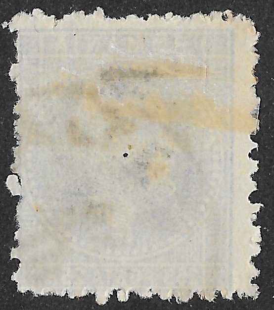 Romania. 1879. Prince Karl I - The 1st Bucharest Issue Prince Karl I. 25B. Blue on Pale Chrome-Yellow Paper | Mi53 | Perf. L11½ × 13½. Cancelled. S92