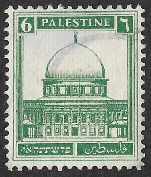 Palestine. 1927. The Dome of Rock. 6m. Pale Green. SG 94. MLH. S57