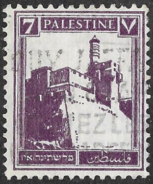 Palestine. 1932. Citadel Tower of David. 7m. Deep Violet. SG 105. Cancelled. S59