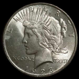 USA. 1923. 1 Dollar "Peace Dollar". 26.75g. Silver .900. Unc. C816. RI.3