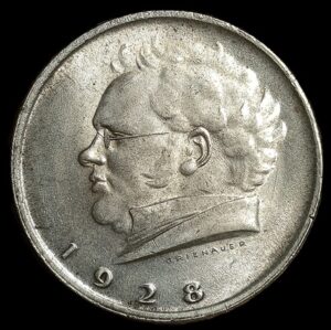 Austria. 1928. 2 Schillings Franz Schubert. 12.055g. Silver .640. Unc. C818. RI.11