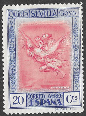 S309 – Spain 1930 – Quinta de Goya — Correo Aéreo – Buen viaje – 20 Céntimos – Edifil 521 – MH