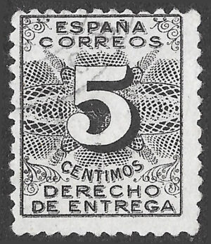 S352 – Spain 1931 – Derecho de Entrega delivery fee – 5 céntimos – 592 – Used