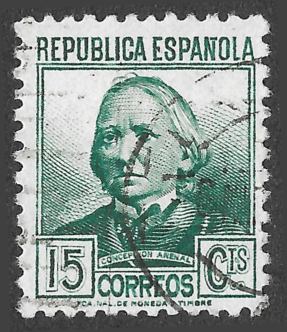 S400 – Spain 1935 – Concepción Arenal – 15 céntimos – Edifil 683 – Cancelled