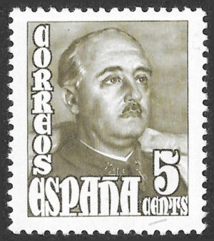 S462 – Spain 1948 General Franco Definitive, 5 céntimos, Edifil 1020, MNH