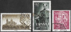 S471 – Spain 1953 University of Salamanca Complete Used Set Edifil 1126-1128