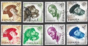 S477 – Spain 1958 Charles V Complete Used Set Edifil 1224–1231