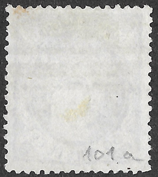 Spain. 1870. Allegory of Spain. Definitives Issue. 50 Milésimas de Escudo Ultramarine. EDIFIL 107. Cancelled. S171