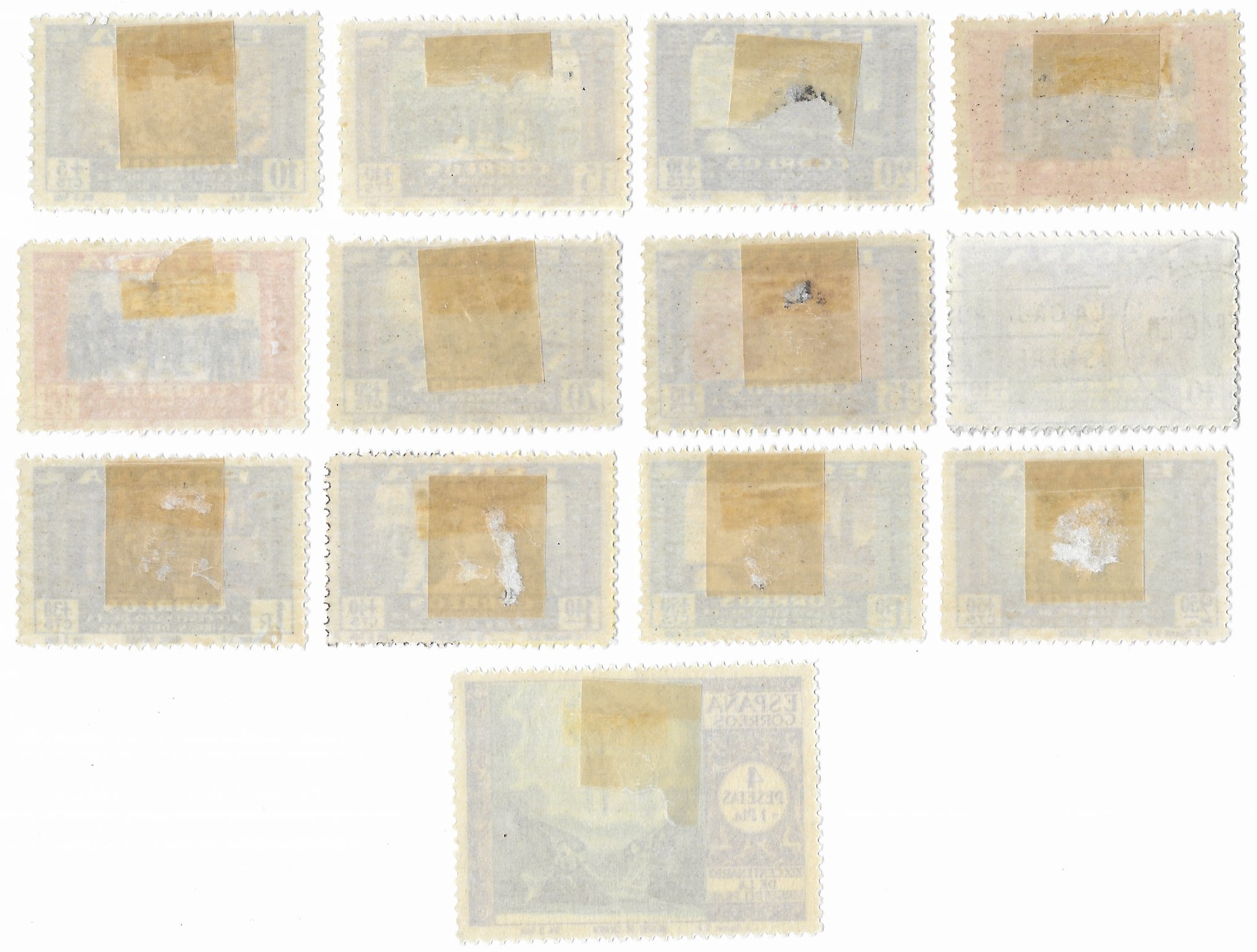 S455 – Spain 1940 – XIX Centenary of Our Lady of the Pillar – Incomplete Set of 13 – Edifil 889–901 – MH - Image 2