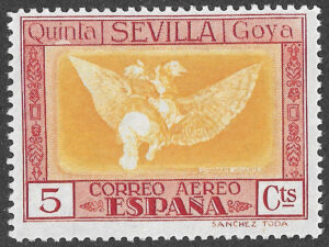 S310 – Spain 1930 – Quinta de Goya — Correo Aéreo – Disparate volante – 5 Céntimos – Edifil 518 – MLH