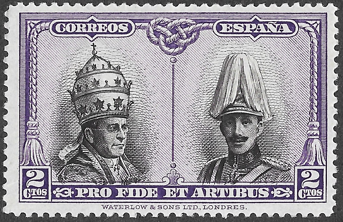 Spain 1928 – Pro Catacumbas Santiago – 2 céntimos – Edifil 418 – S289 MH