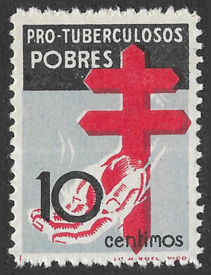 S427 – Spain 1937 – Pro-Tuberculosos Pobres – 10 Céntimos – MNH – Edifil 840