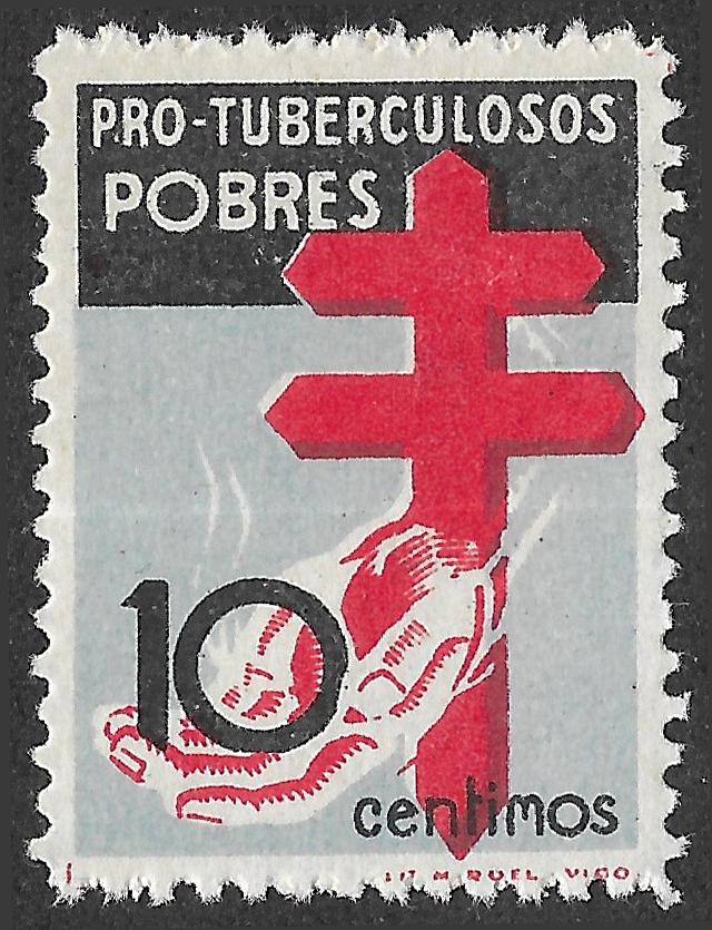S427 – Spain 1937 – Pro-Tuberculosos Pobres – 10 Céntimos – MNH – Edifil 840