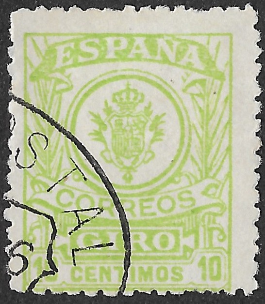 Spain. 1911. Giro Postal. 10 CÉNTIMOS LIGHT GREEN. EDIFIL Giro Postal 2 Cancelled. S256