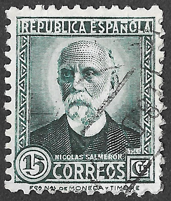 S379 – Spain 1931 – Nicolás Salmerón – 15 céntimos – Edifil 657 – Cancelled
