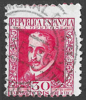 S403 – Spain 1935 – Lope de Vega — Portrait – 30 céntimos – Edifil 691 – Cancelled