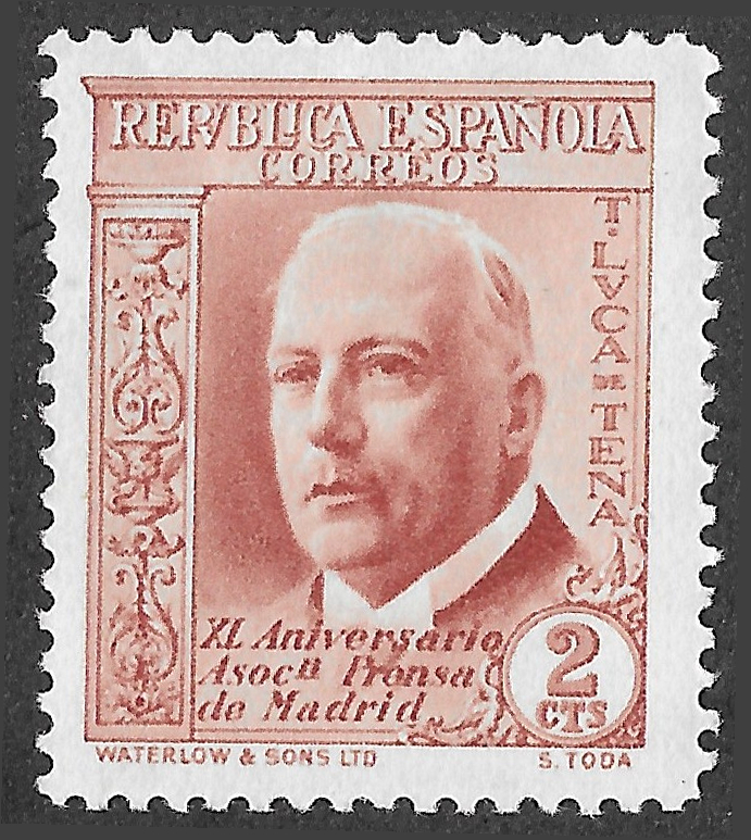 S409 – Spain 1936 – Torcuato Luca de Tena – 2 céntimos – Edifil 696 – MH