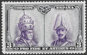 Spain 1928 – Pro Catacumbas Santiago – 3 céntimos – Edifil 420. S291 – MH