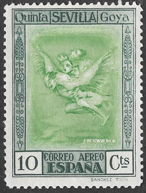 S306 – Spain 1930 – Quinta de Goya – Correo Aéreo – Buen viaje – 10 céntimos – Edifil 519 – MH