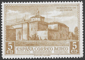 S313 – Spain 1930 – Descubrimiento de América — Correo Aéreo para Europa – Monasterio de La Rábida – 5 Céntimos – Edifil 547 – MH