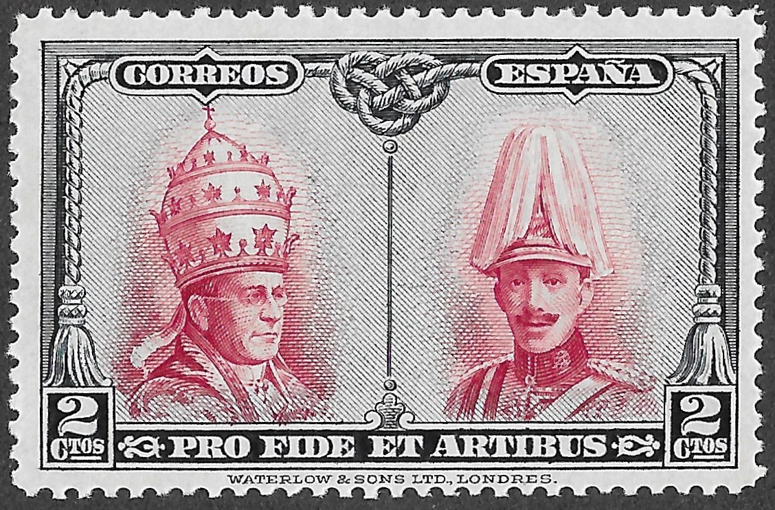 Spain 1928 – Pro Catacumbas Santiago – 2 céntimos – Edifil 419. S292 – MLH