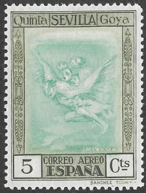 S307 – Spain 1930 – Quinta de Goya – Correo Aéreo – Buen viaje – 5 céntimos – Edifil 517 – MLH